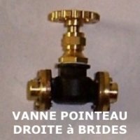 Vanne pointeau droite à brides